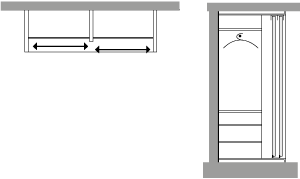 Rangement avec portes integrées